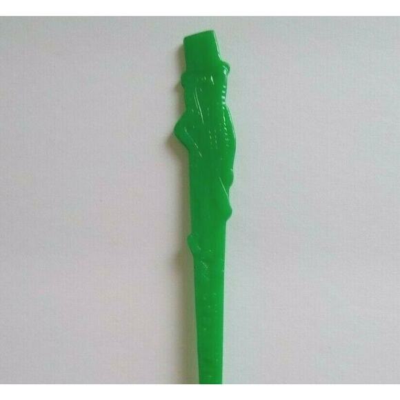 Mr Peanut Vintage Green Plastic Serving Spoon 1950s Planters Peanuts Kitchenware - Picture 2 of 4